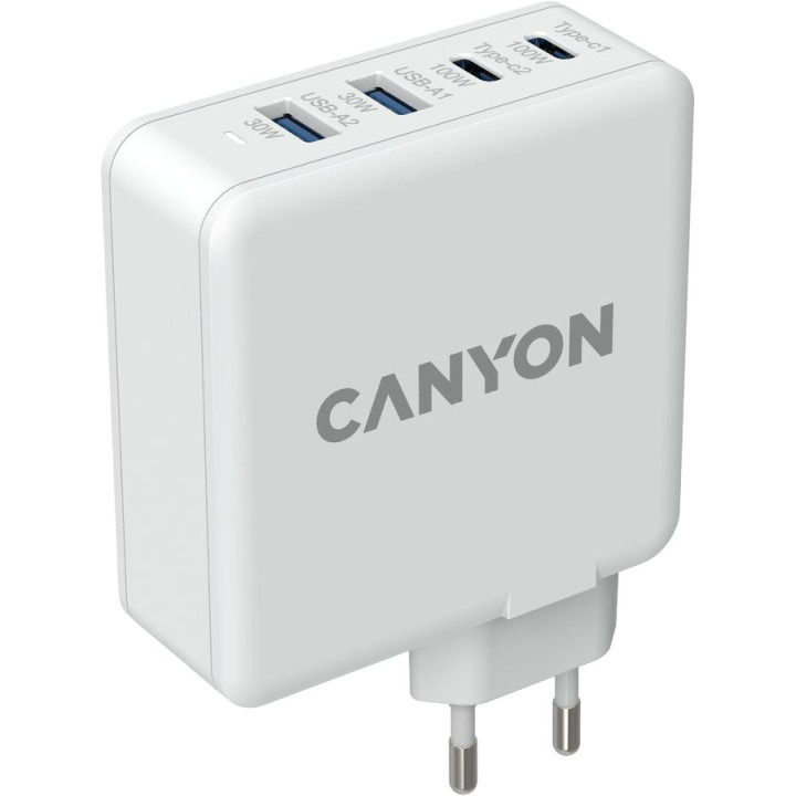 Сетевое зарядное устройство Canyon H-100,  белый