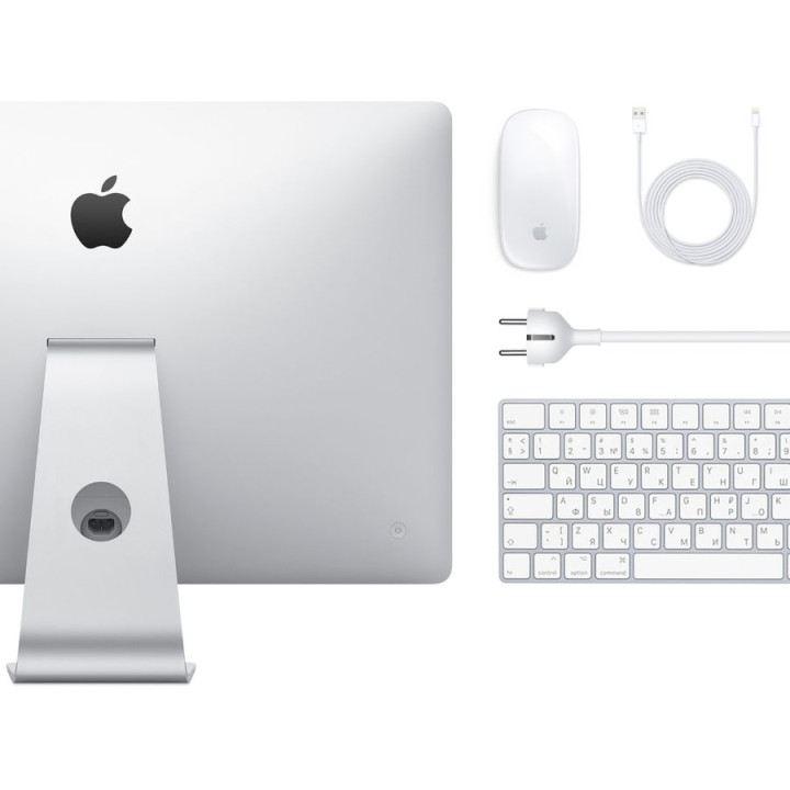 Моноблок Apple iMac MHK03RU/A, 21.5", Intel Core i5 7360U, 8ГБ, 256ГБ SSD,  Intel Iris Plus Graphics 640, macOS, серебристый и черный