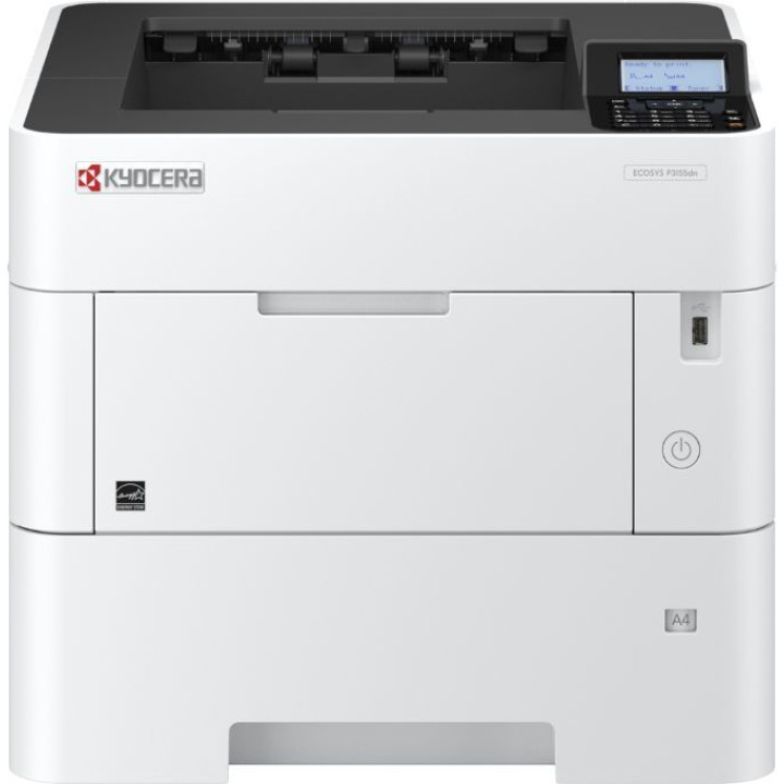 Принтер лазерный Kyocera P3155dn черно-белый, цвет белый