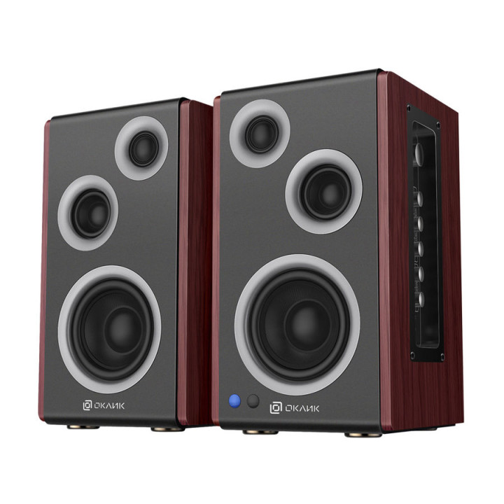 Колонки Bluetooth Oklick OK-117 BT,  2.0,  черный