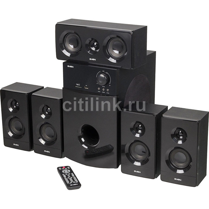 Колонки Sven HT-210,  5.1,  черный