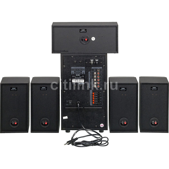 Колонки Sven HT-210,  5.1,  черный